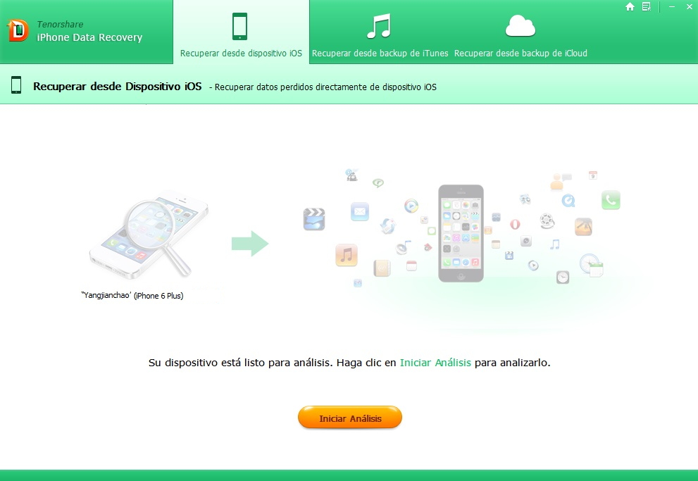Tenoshare iPhone Data Recovery start-scan