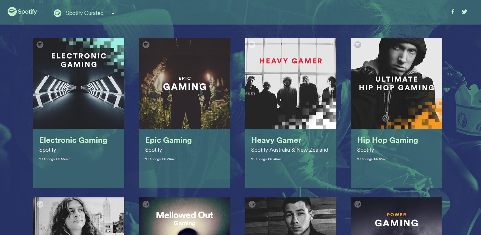 spotify gamers curated