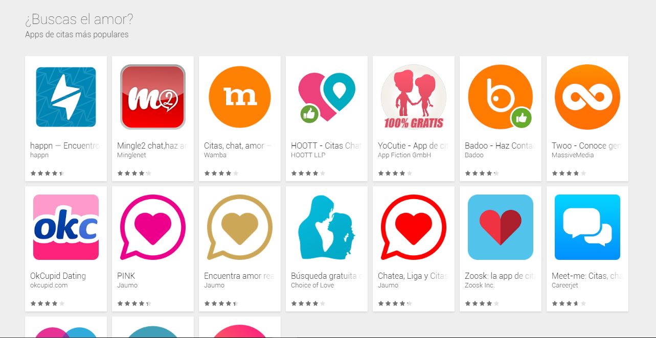 Google Play en San Valentín 2017