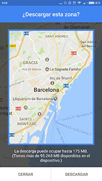 utilizar google maps sin conexion a internet