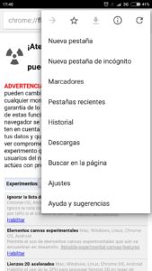 barra de direcciones de Chrome