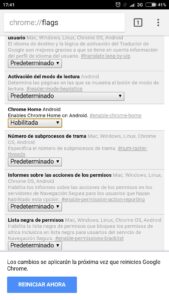barra de direcciones de Chrome