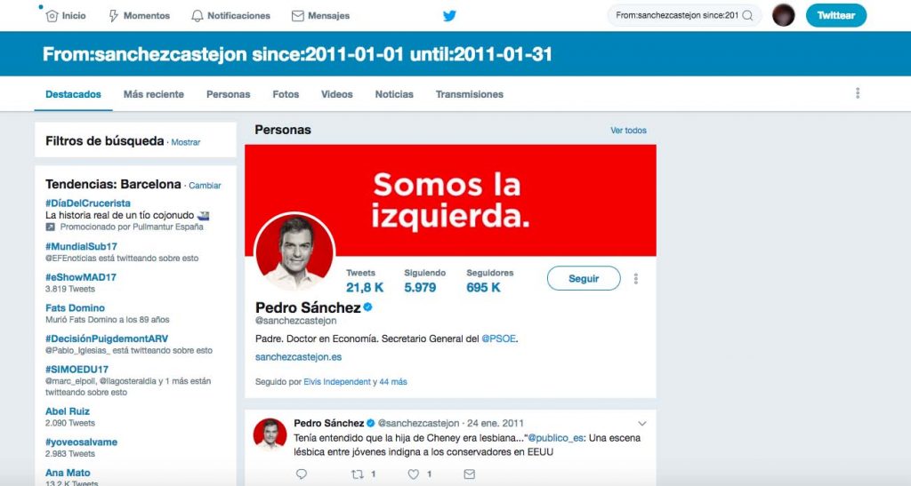 buscar tweets antiguos