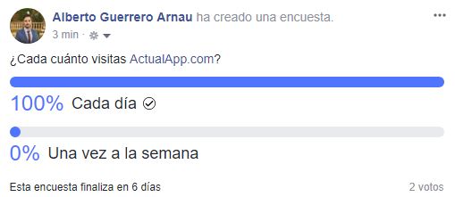 encuesta en facebook