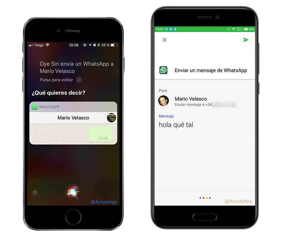 comparativa entre Siri y Google Assistant