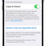 copia de seguridad en iPhone