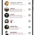 última hora de conexión en Instagram