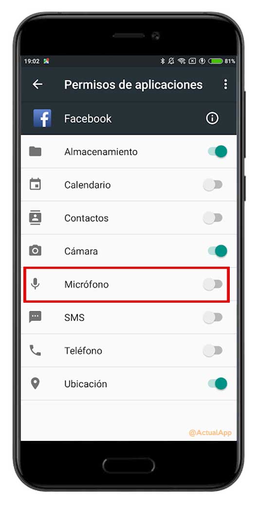 micrófono en facebook