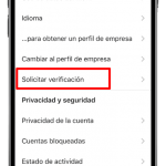 verificación de tu perfil de Instagram