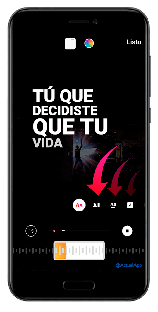 letras de las canciones en Instagram Stories 