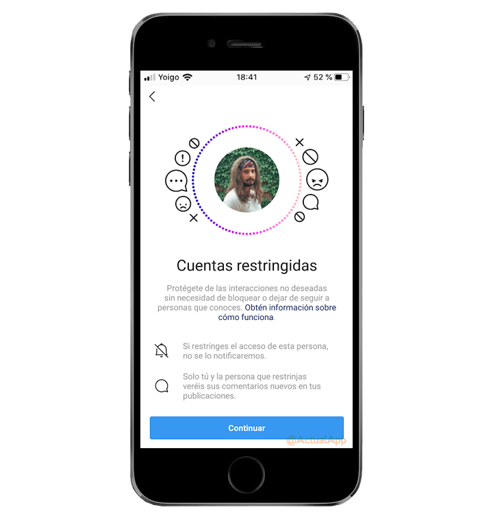restringir en instagram