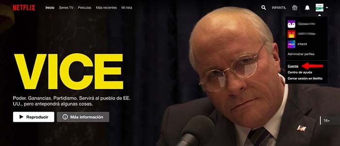 cuenta de netflix