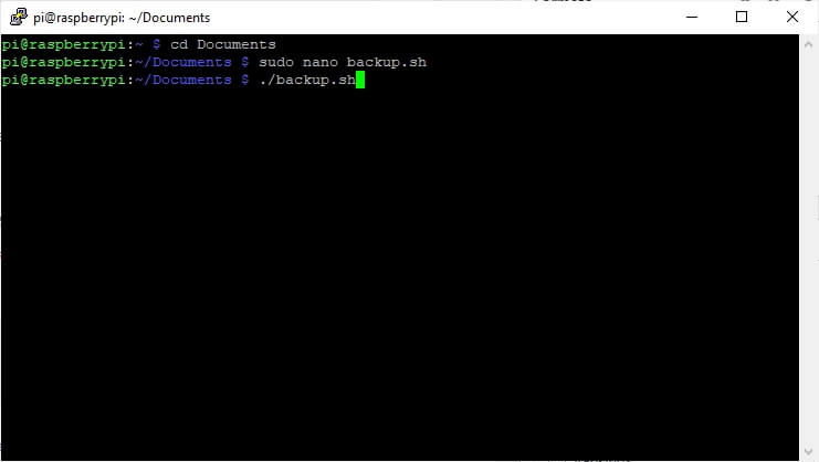 ejecutar script en raspbian
