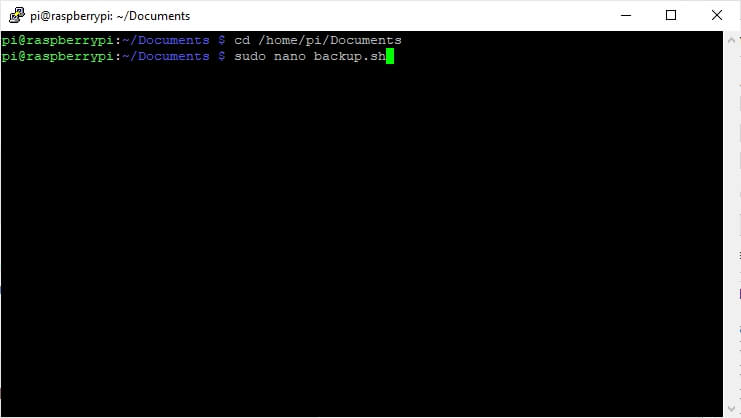 nano en raspberry pi