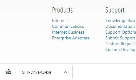 sftp drive .exe instalable