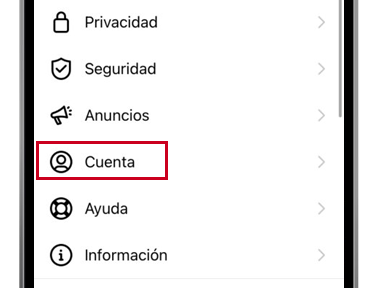 instagram cuenta configuracion app
