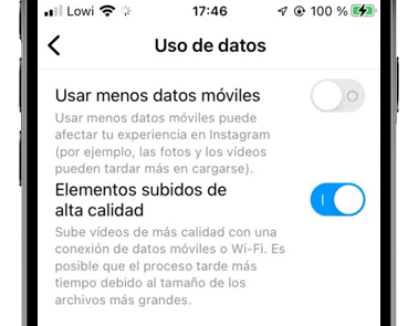 instagram elementos subidos alta calidad vídeos app