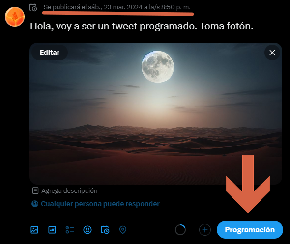 programar tweet en x