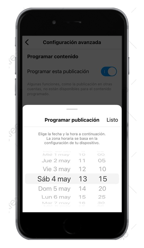 programar instagram fecha y hora